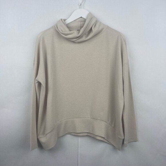 Clara Sun Woo Oatmeal Barrel Hem Relaxed Sweater Size Small - Picture 1 of 12